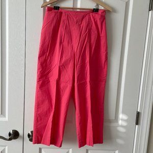 TALBOTS  Pink Crop Pants Women’s Size 10 Side Zip Stretch